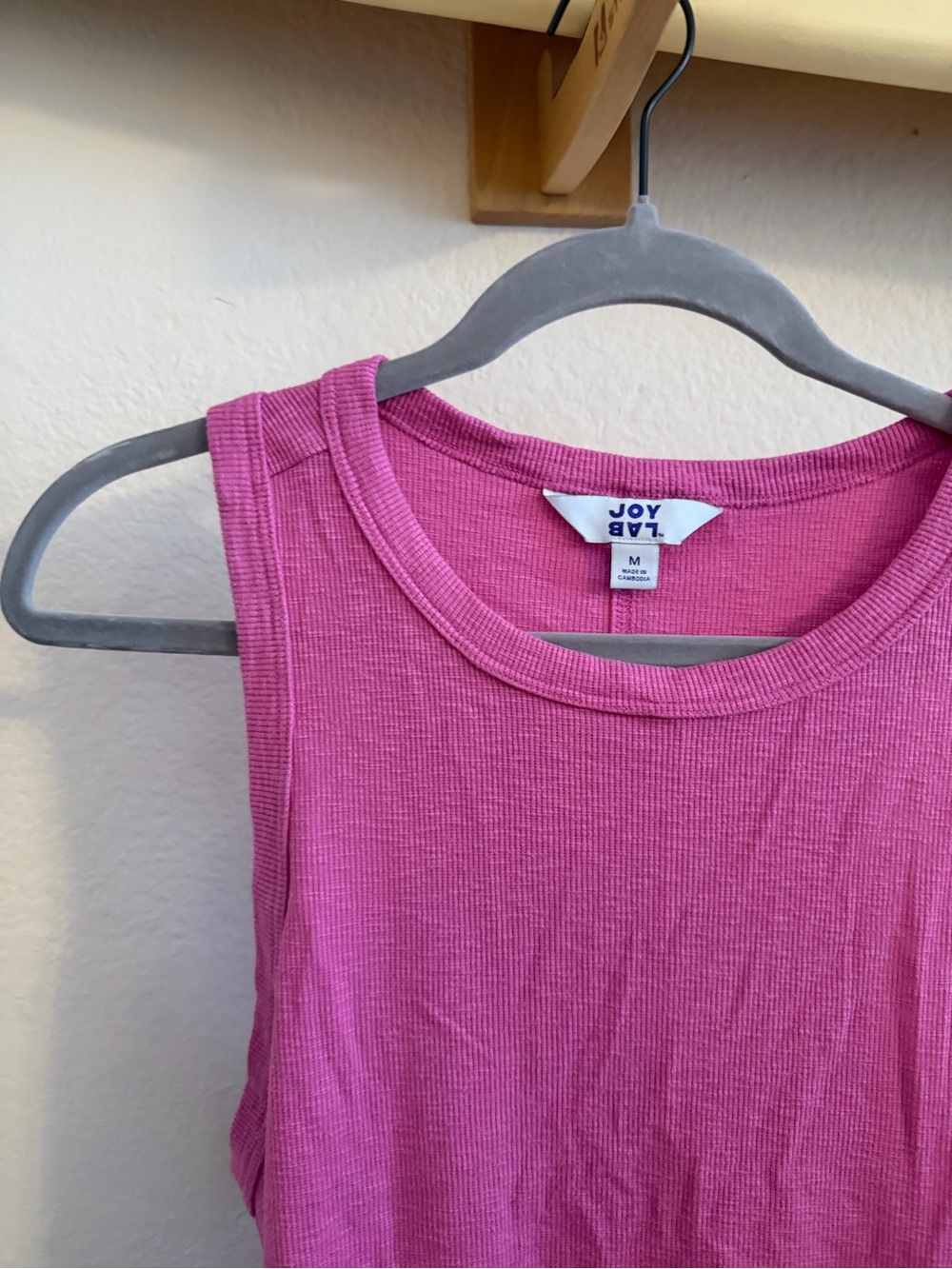 JoyLab Hot Pink Ribbed Tank - Picture 2 of 3